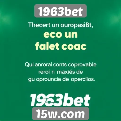 Plataforma 1963bet destaca promoções e bônus
